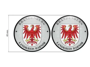 Klebemarke TÜV Landkreis Barnim Nummernschild plakette